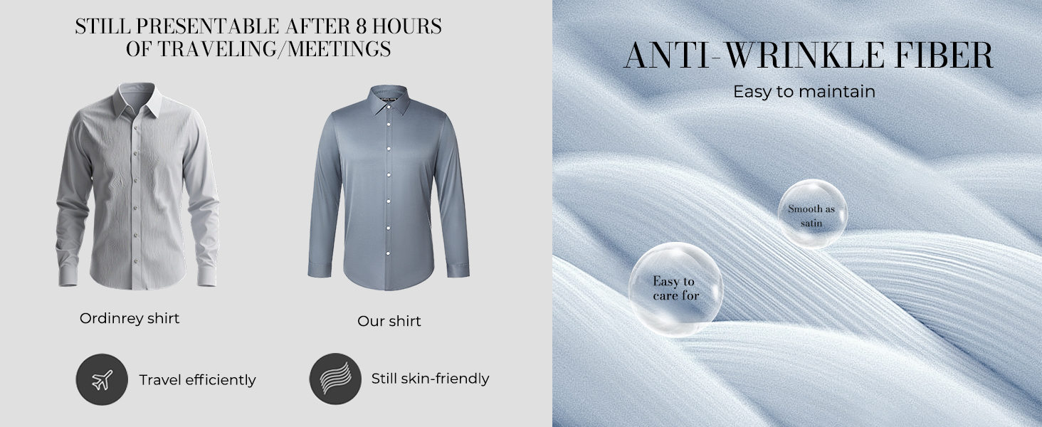 Mens Wrinkle Free Dress Shirt