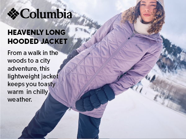 womens heavenly long hooded jacket