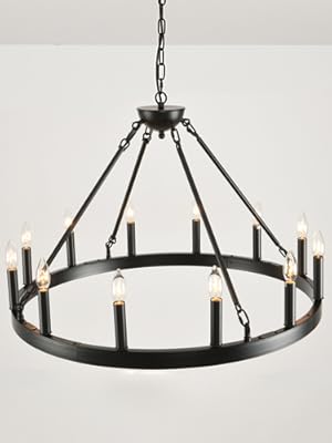 Black Rustic Farmhouse Chandelier