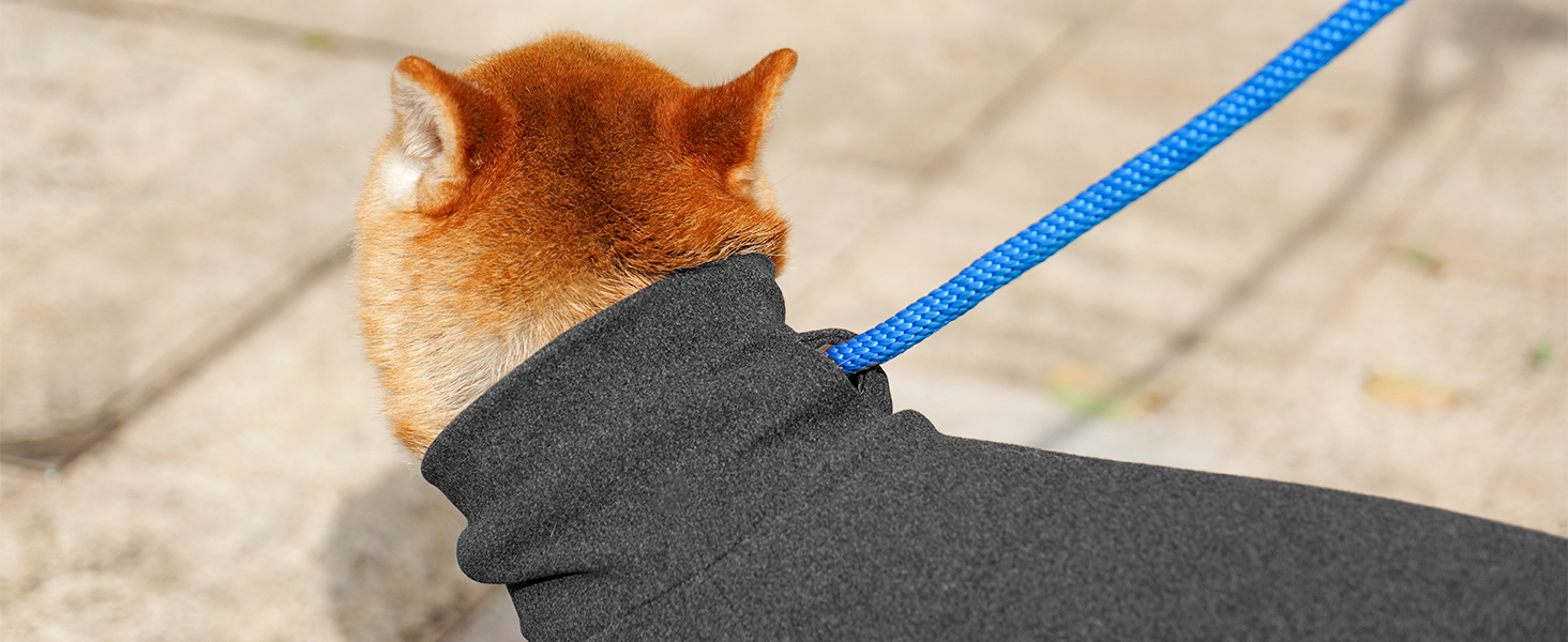 Dotoner Pullover Dog Sweater High Collar with Leash Hole
