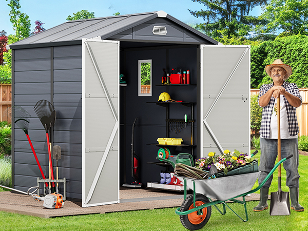 Amazon.com : YITAHOME 6x6FT Resin Storage Unit sans Flooring