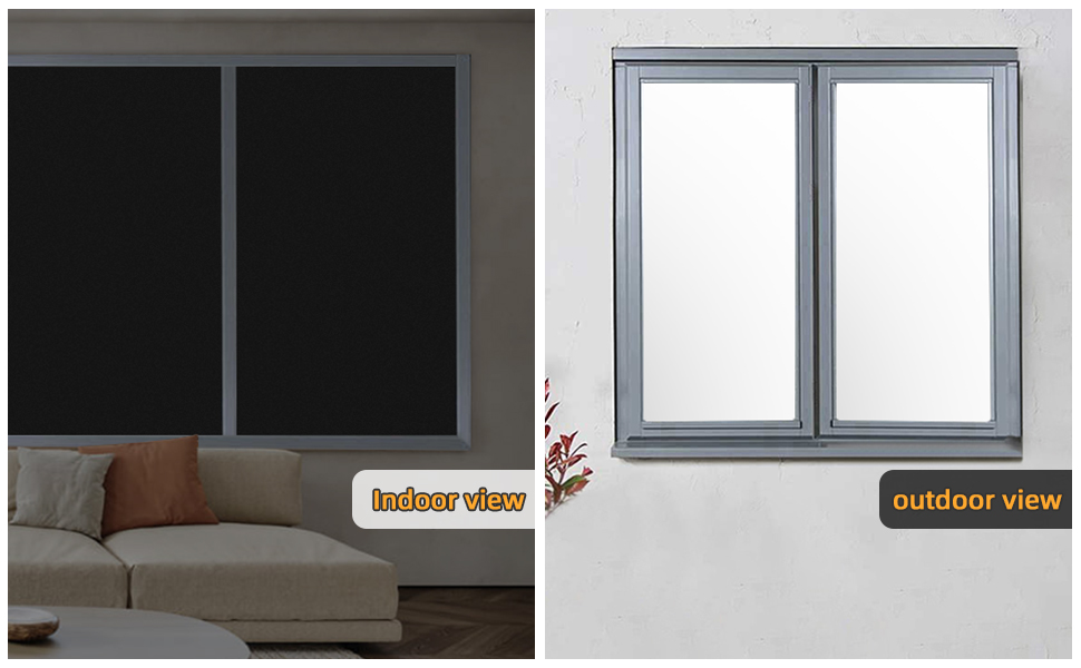 DIFIT Total Blackout Window Film,Room Darkening Window,Tint 100 Light Sun Blocking