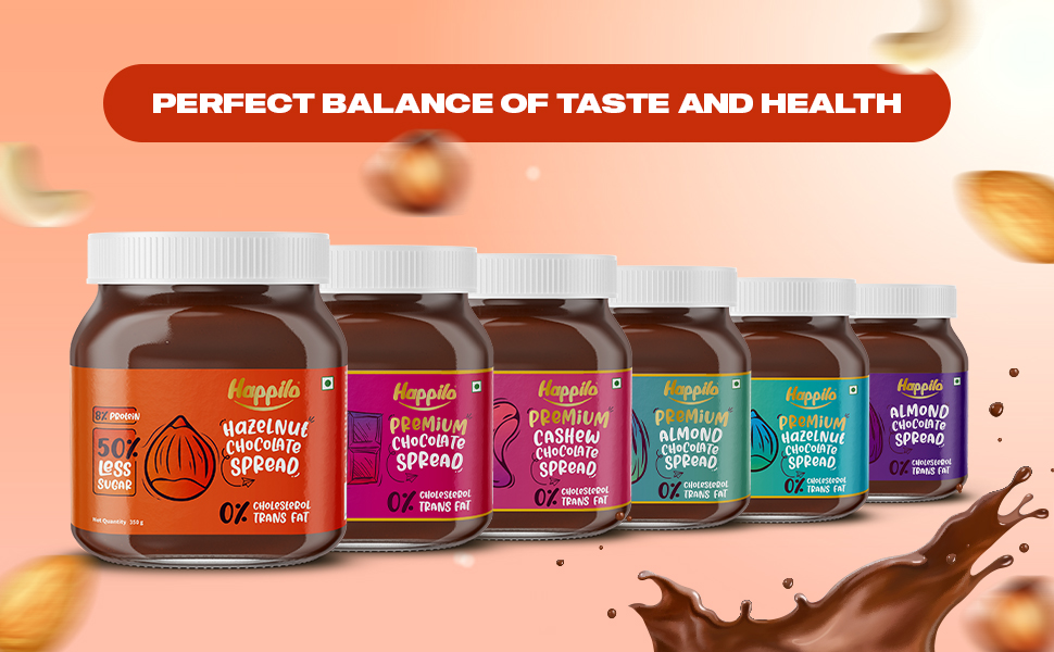 Happilo Chocolate Hazelnut Spread 350g, Low Carb Chocolate Dessert