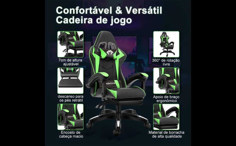 Visual elegante que complementa qualquer setup gamer com um toque de sofisticação