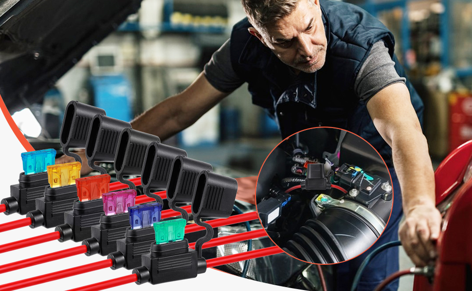 Automotive Fuse Holder, car fuses, blade fuses, inline fuse holder 12v