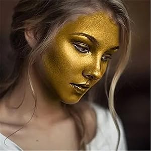 gold face body paint