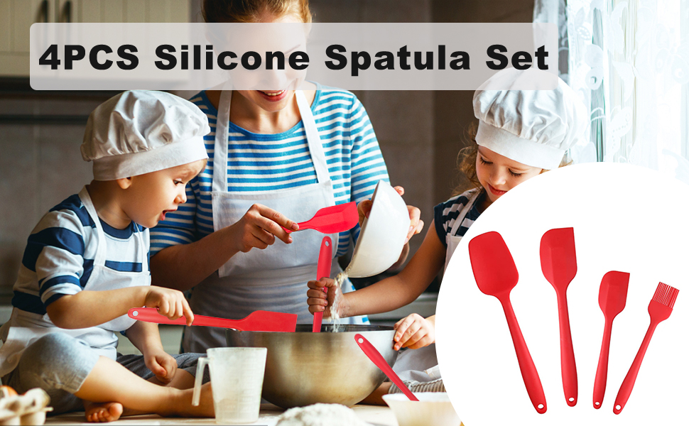 Rubber Spatula Silicone Spatulas Heat Resistant with