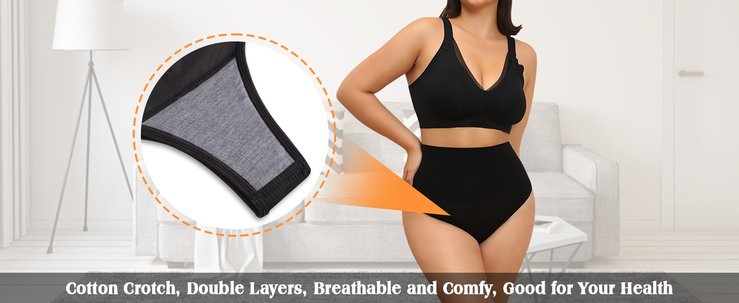 shapewear thong cotton crotch