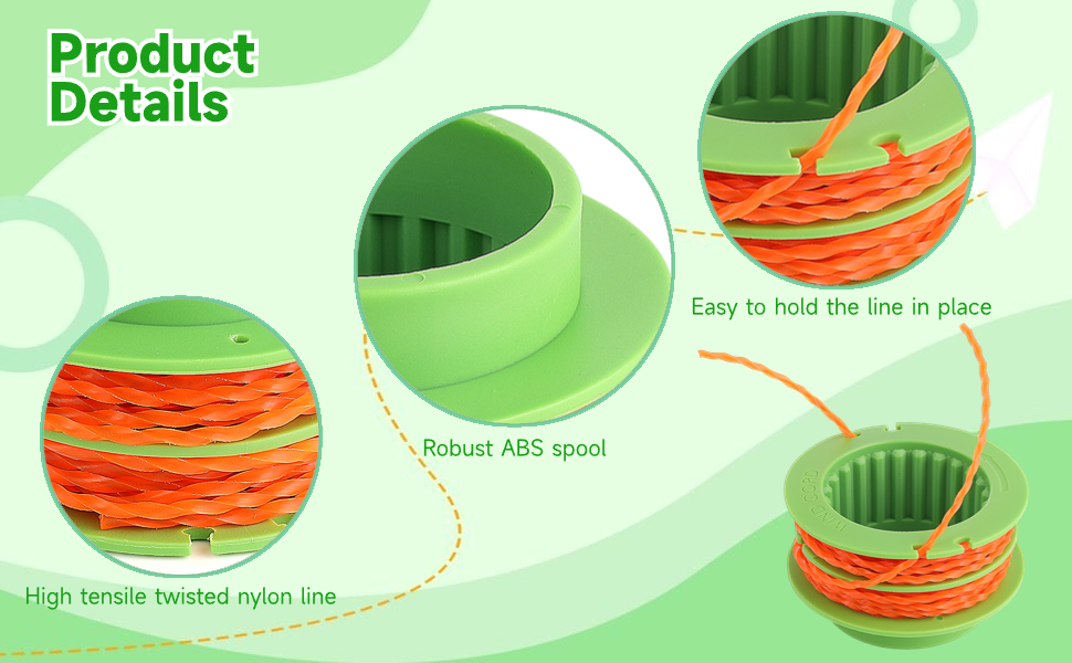 AS1300 Replacement Trimmer Spools, 4 Packs Ego Trimmer