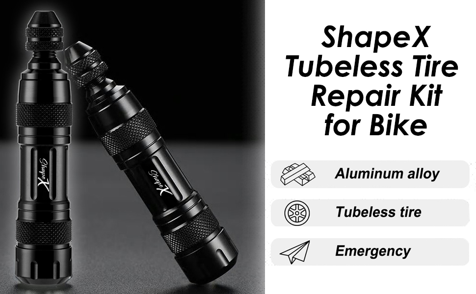 Bike Tire Repair Kit Tubeless MTB CO2 Inflator Plugs Tools Mountain Bicycle Flat Fix Emergency Set