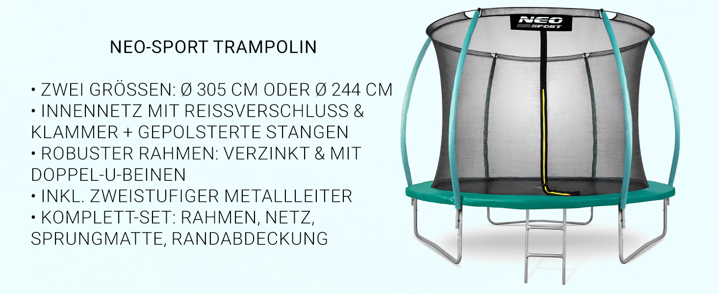 Neo-Sport Trampolin Outdoor für Kinder mit Sicherheitsnetz, Innen-Leiter und gepolsterten Stangen, witterfest und rostfr 18e74e20 D25d 4e38 8cf0 D787b964d66b. CR0,0,1464,600 PT0 SX1464 V1