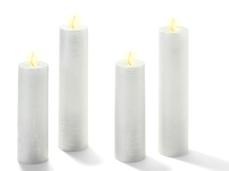 LC005056 silver slim pillar candles 