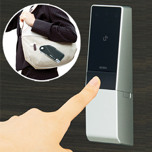 MIWA U9 TK5LT テンキーカードロック 自動施錠型 ハンドルセパレートタイプ キー3本付【美和ロック 電子錠 カード 暗証番号 ...