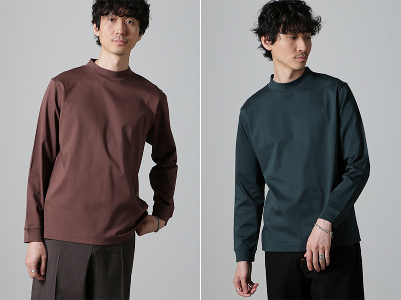 Amazon | [ナノ・ユニバース] アンチスメル モックネック Tシャツ 長袖