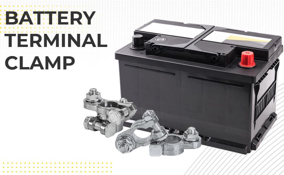 KafTon 2PC Battery Terminals, Universal Battery Terminals Stud Type 8mm