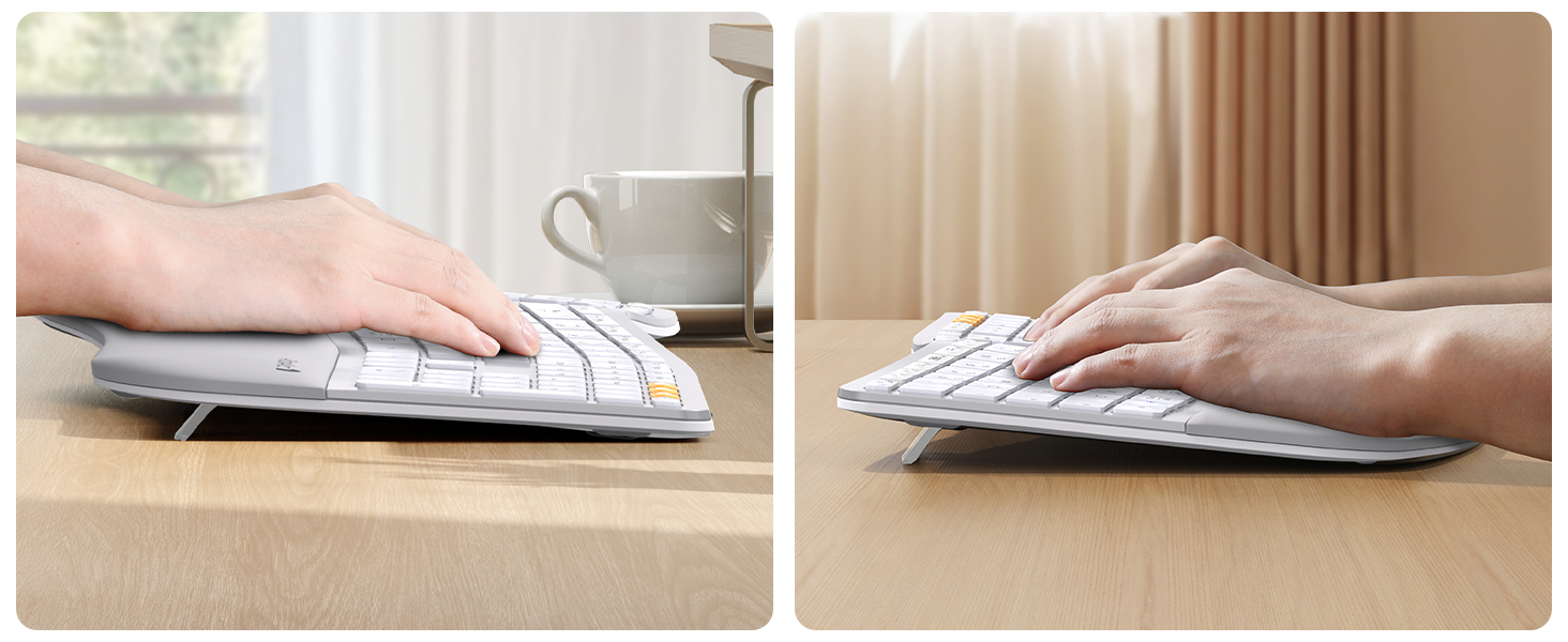 Backlit Wireless Ergonomic Keyboard