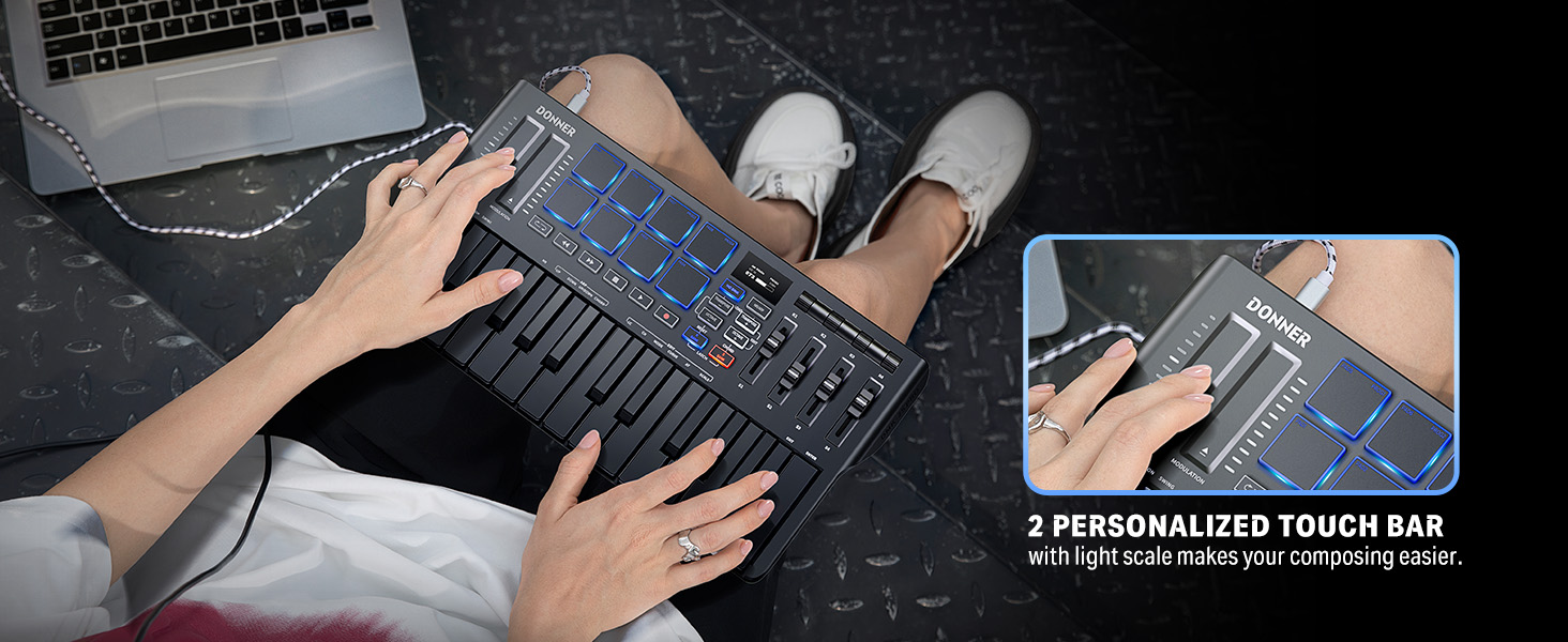 donner dmk 25 pro midi keyboard