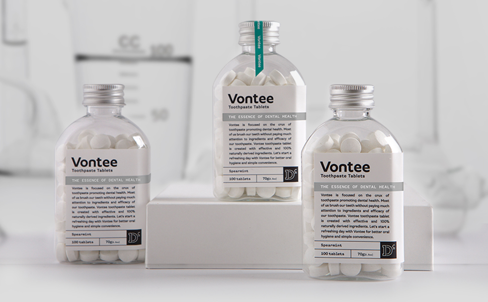 Vontee Premium Toothpaste Tablets, Reduce MorningBreath