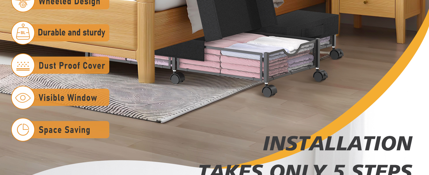 Underbed Storage Containers with Wheels