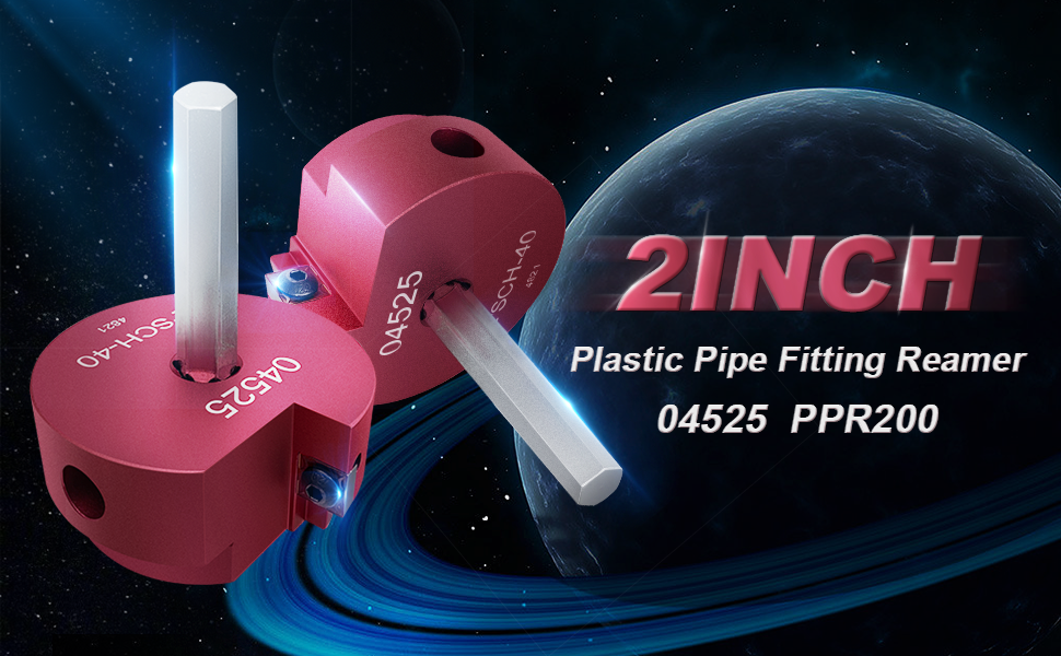 2 Inch PVC Pipe Reamer PPR200 Clean Ream Extreme with 3/8Inch Hex Shaft, Meifrenship Plumbing
