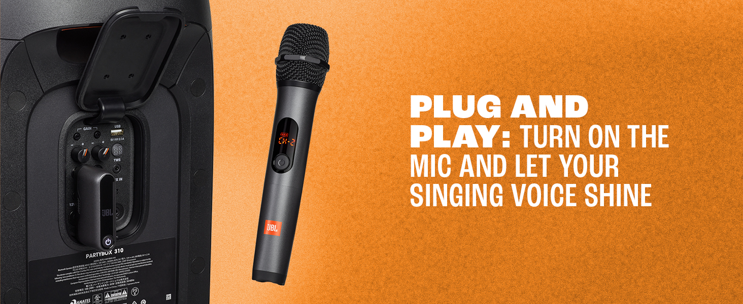 JBL Wireless Microphone Set with 2 Microphones and Receiver, Cardioid