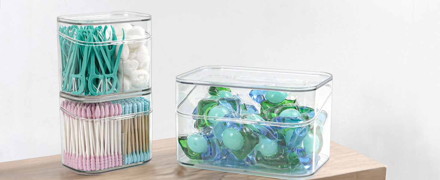 VERSATILE SET: Includes 3 clear organizers