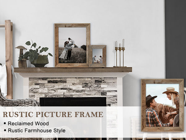 Amazon.com - Rustic Picture Frame 8x10, 100% Reclaimed Wood