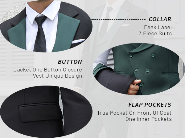 3 Piece Slim Fit Beige Suits for Men - Wedding, Prom, Homecoming