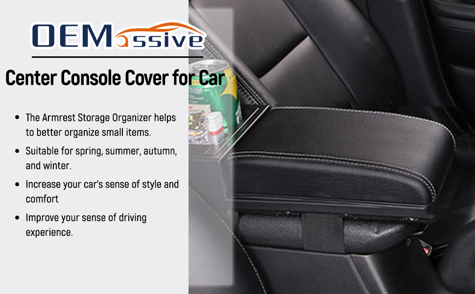 Car Center Console Cover 3 in 1,OEMASSIVE Auto Center