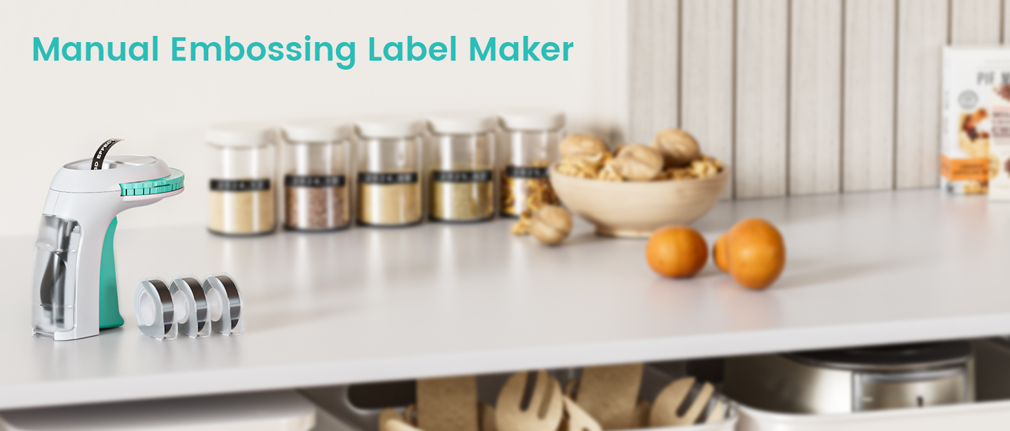 EazeID Embossing Label Maker Machine, Retro Embossed Label