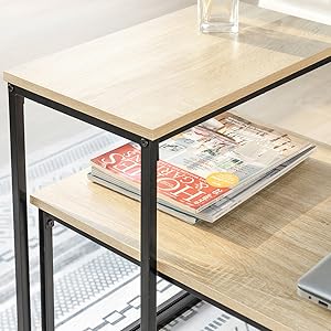 SoBuy Set Of 2 Industrial Style Side Tables End Tables Nesting Tables Coffee Table, FBT108-N 17 FBT108-N