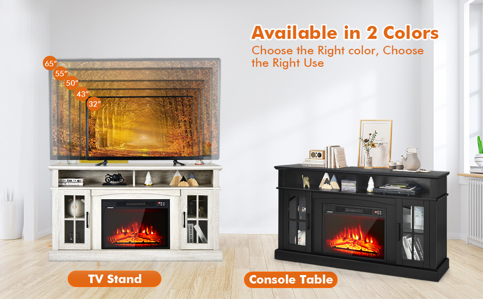 Amazon.com: COSTWAY Electric Fireplace TV Stand for TVs Up to 65 Inches - Black Friday Electric Fireplace Tv Stand