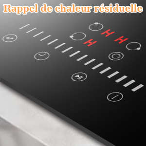 Hobsir Plaque Vitrocéramique, Plaque De Cuisson Vitrocéramique 3 Feux, Table De Cuisson Vitrocéramique 5200W, 9 Niveaux De Puissance, Encastrable, Pas De Prise,Surface En Verre Noir, Facile à Nettoyer 16 plaque induction 3 feux