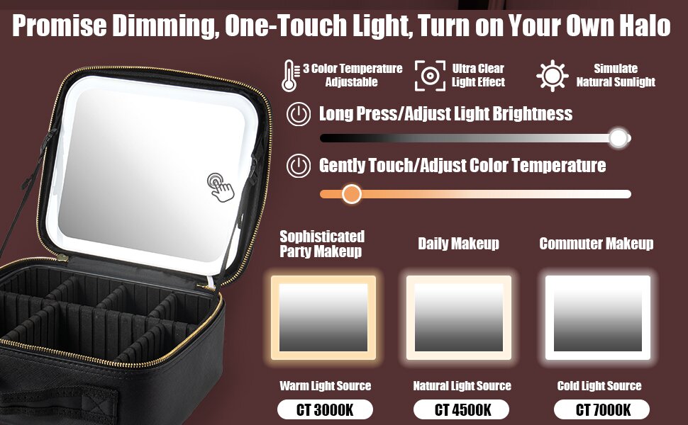 makeup travel case with mirror