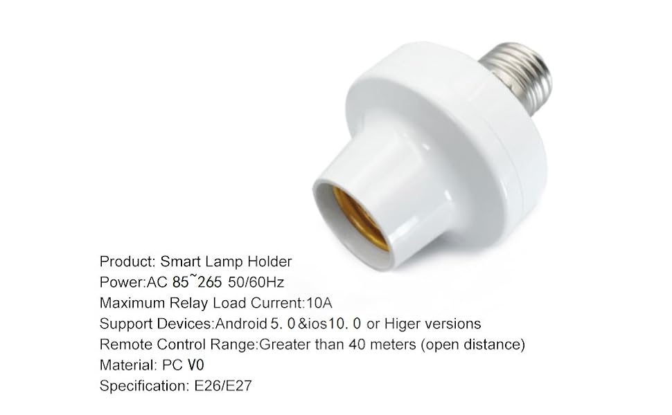 QIACHIP 2.4G Smart Remote Control Light Socket E26 E27 Bulb Socket