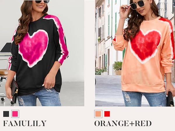 Amazon.com: Famulily Women's Tie-Dyed Crewneck Sweatshirts