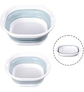 Witheeyou Collapsible Wash Basin, 2Pack Portable Dish Tubs, 3.5L and 5L Multipurpose Folding Basi...