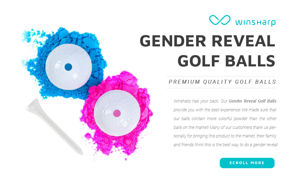 gender reveal golf balls exploding ball putters or pearls for party supplies with powder baby 