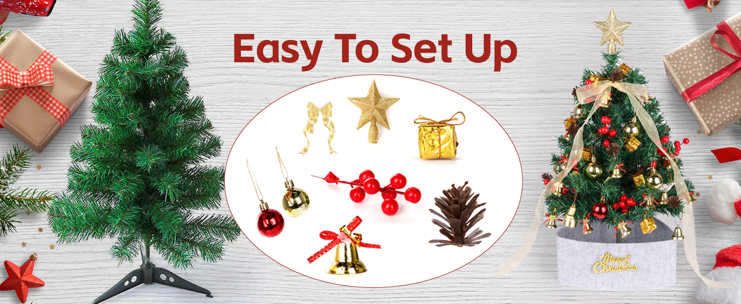 24inch mini xmas tree green