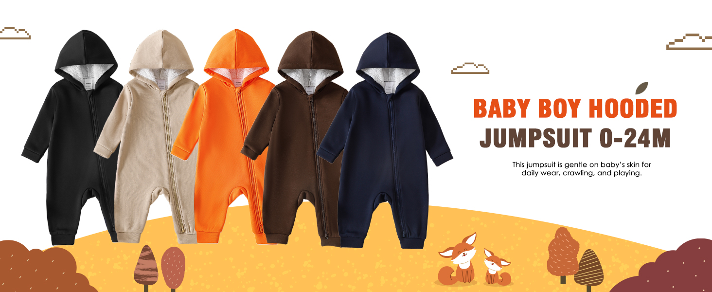 Baby Boy Hooded Jumpsuit