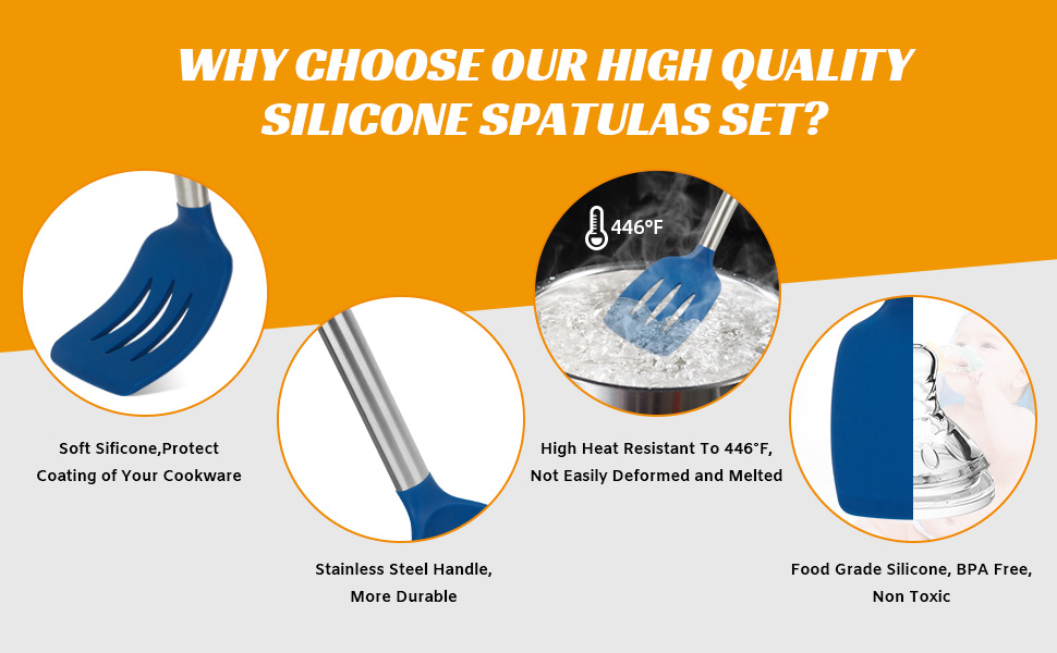 silicone spatula set