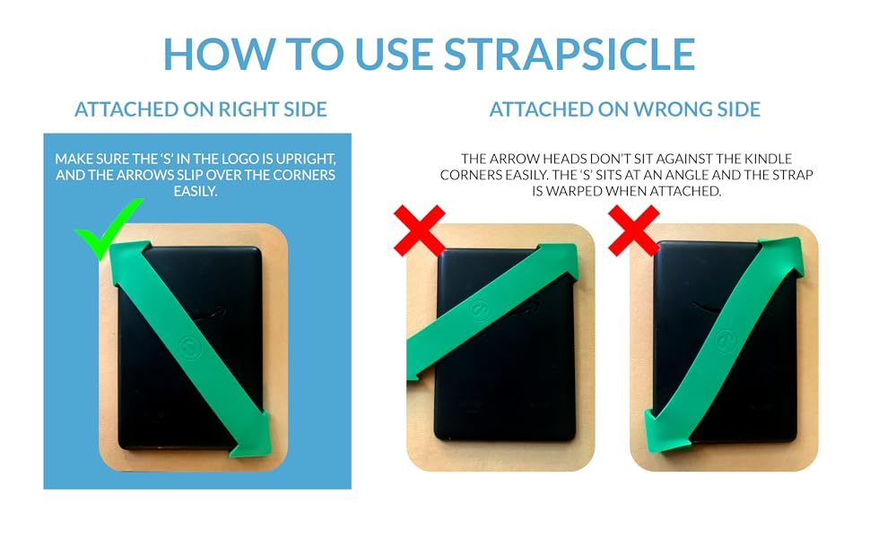 Strapsicle Kindle Hand Strap Pack of 2 Hand Straps for