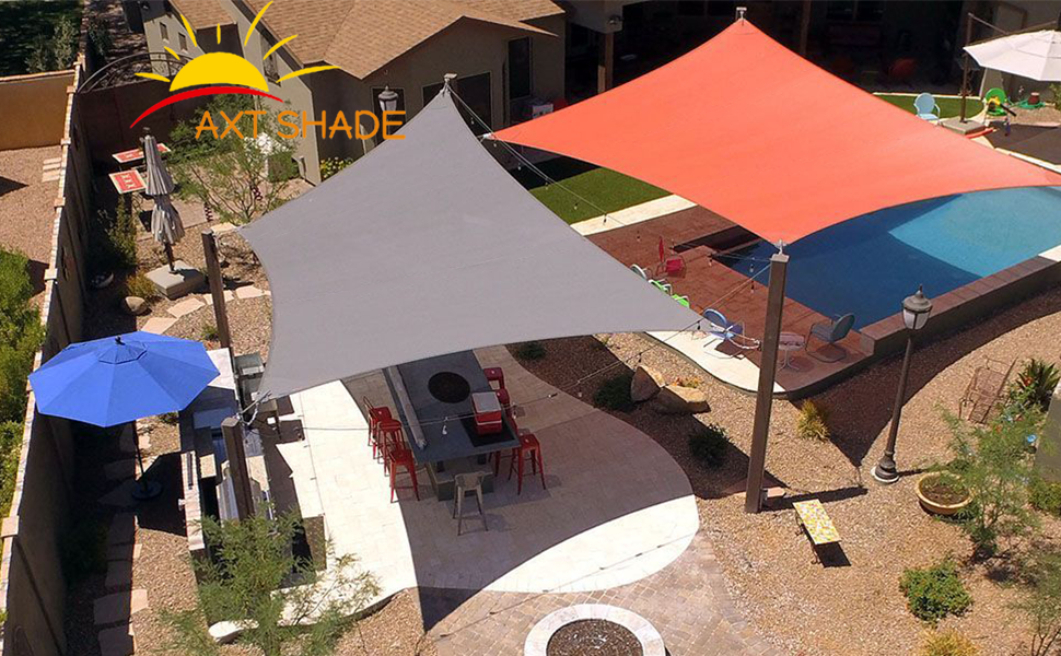 AXT SHADE Sun Shade Sail Rectangular 13' x 19.5' Shades