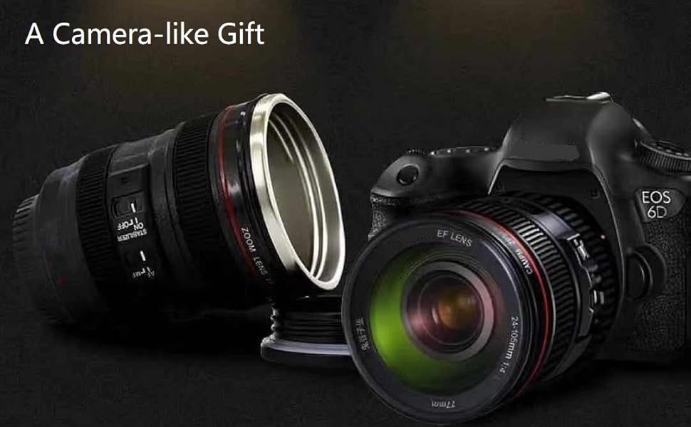 Camera Lens Coffee with a Musical Note Spoon