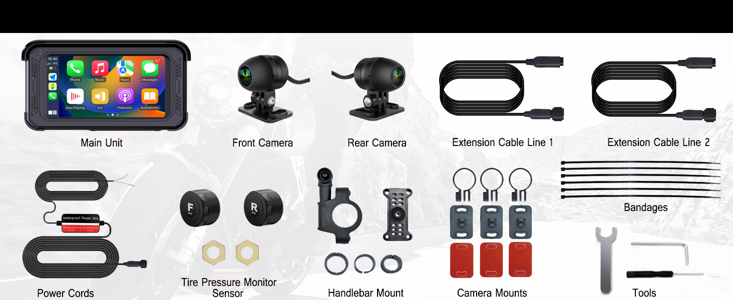 package list for ydi mc10 motorbike dash cam