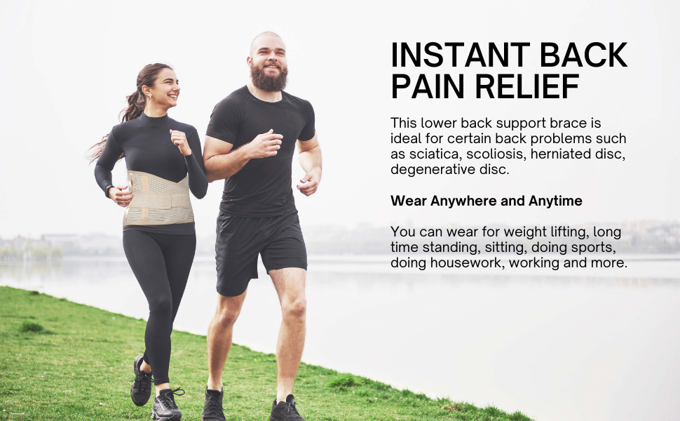 Lower back support brace