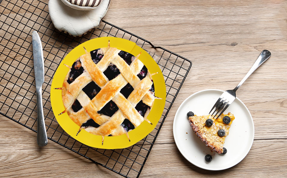 Adjustable Pie Crust Protector Silicone Pie Crust Bag Covers for Edges of The Pie