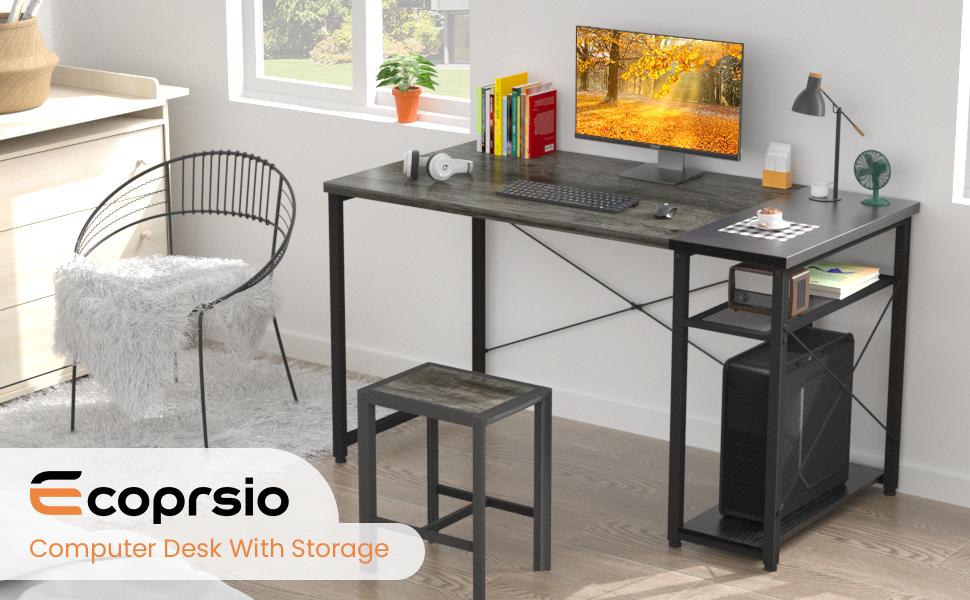 desk office desk computer desk with shelves Home office desk with storage writing desk table