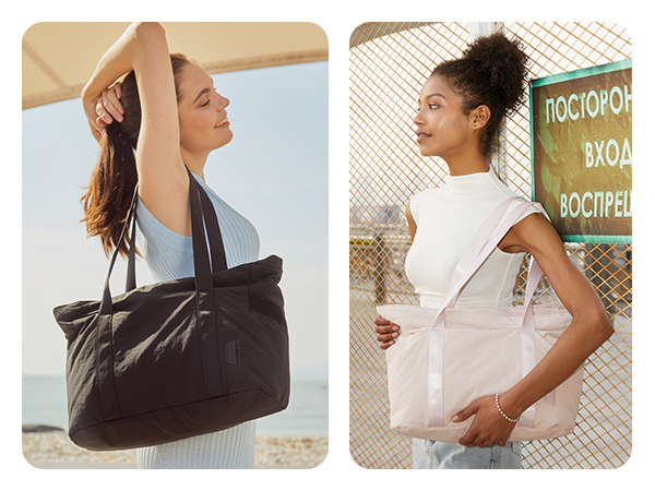 Amazon.com | BAGSMART Tote Bag for Women with Zipper, Gym