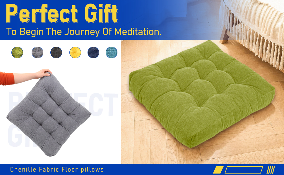 ROFIELTY Floor Pillow. 22x22 Inch Floor Seat Cushion Suitable for Yoga